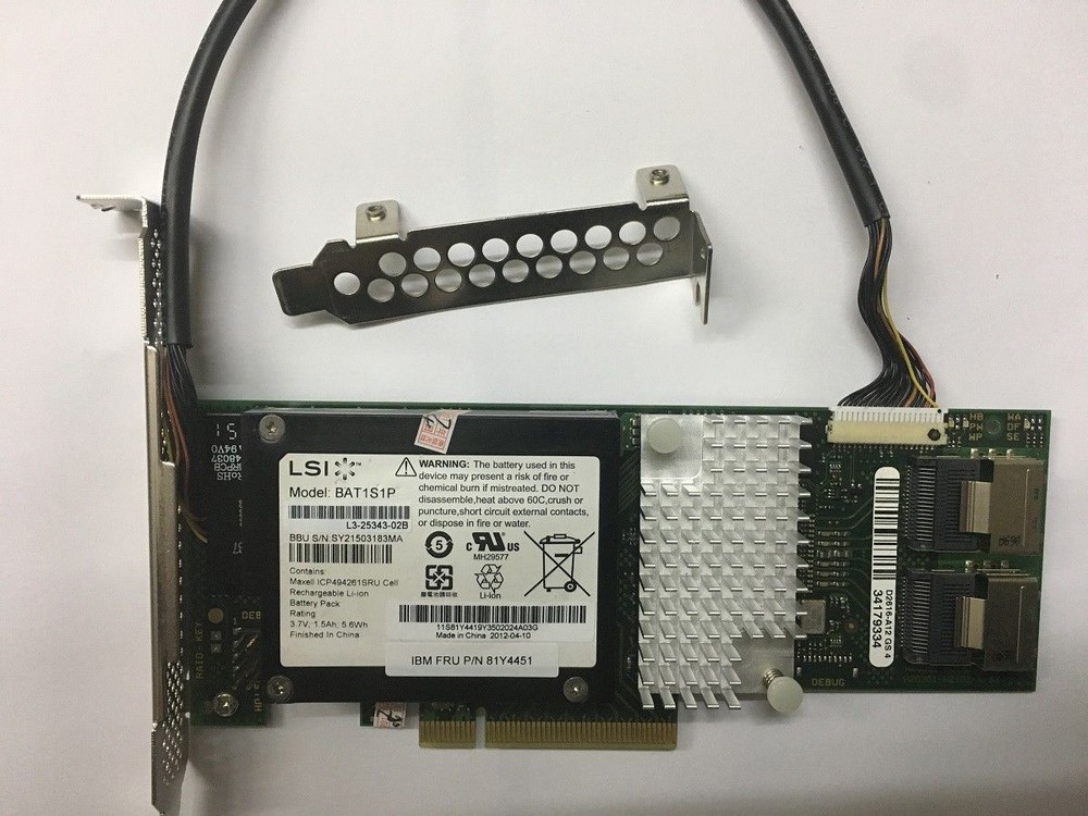 Fujitsu D2616 SATA / SAS Raid 6G 512MB cache Controller+BBU08 Battery=9260 9261