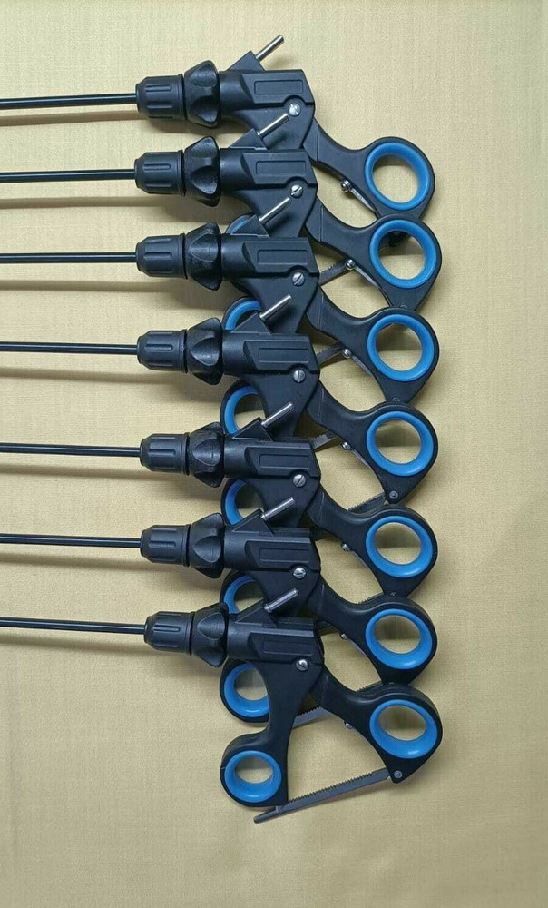 7pc Laparoscopic Fenestrated Grasping Forceps 5mmx330mm Reusable Instruments