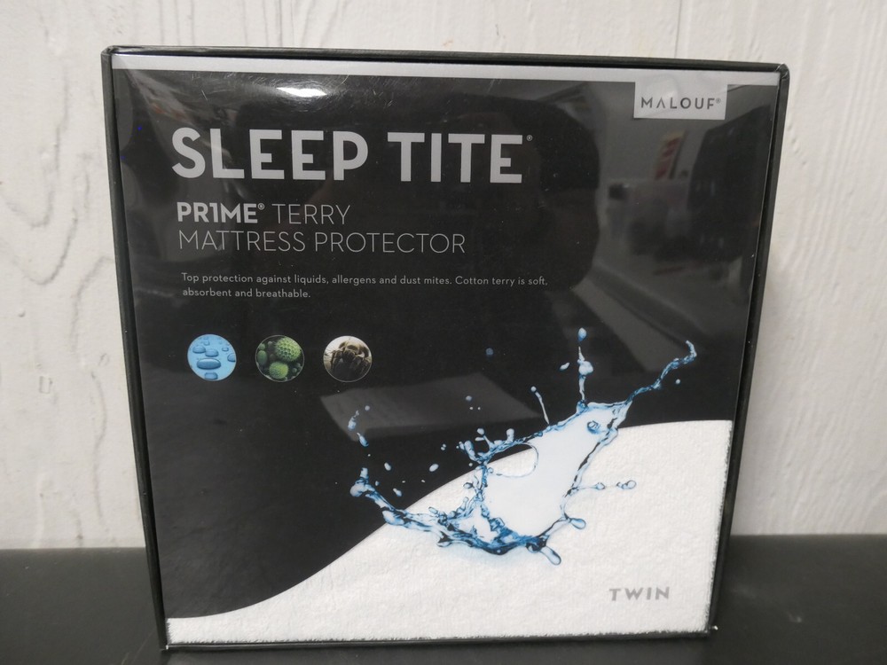 Malouf Sleep Tite Prime Terry Mattress Protector TWIN