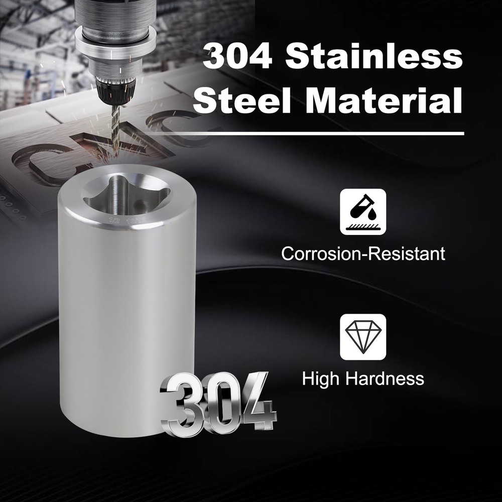 13/16" Penta Socket W/ 1/2" Drive Socket Tool for Pentagonal Nuts and Bolts