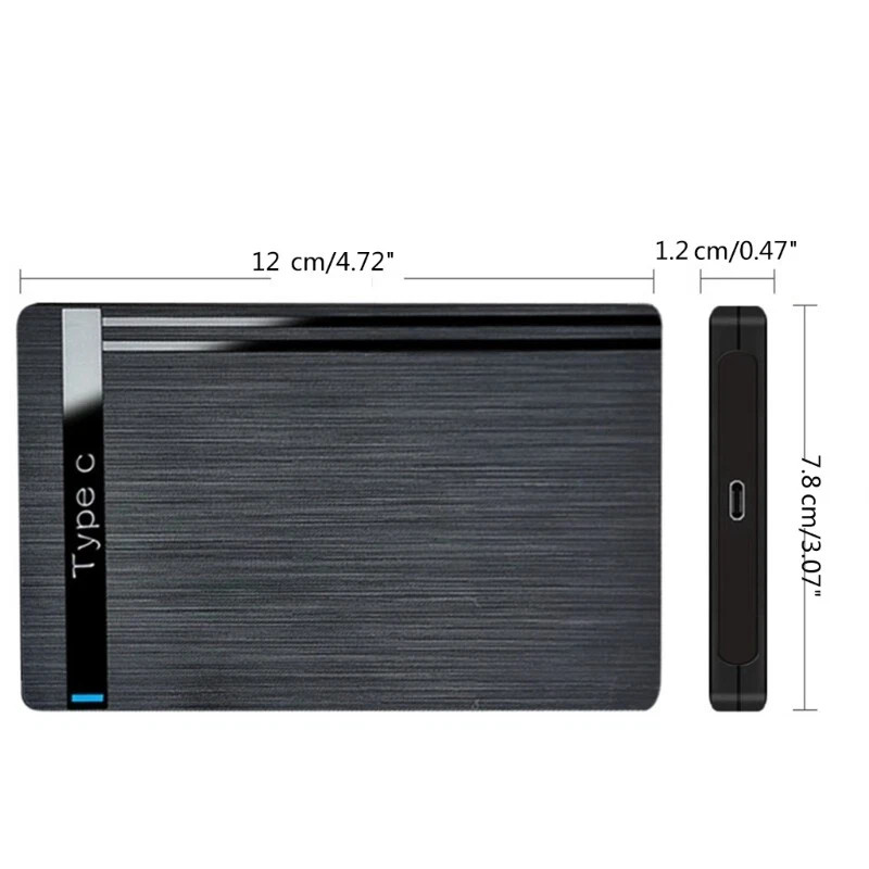 USB C Enclosure 2.5" USB 3.1 Type C SATA SSD External Hard Disk Case 5Gbps