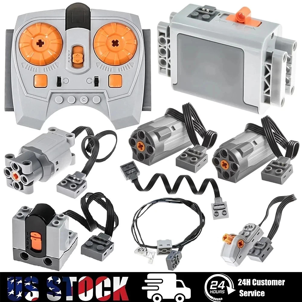 Motor Set 9 IN 1 Plastic Compatible with Lego Remote Control for STEM Projects