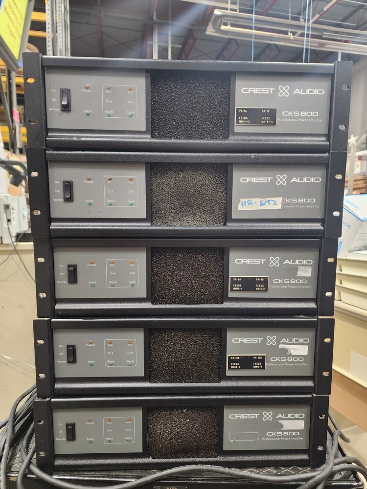Crest Audio CKS800 Professional Power Processing Amplifier 400W/CH 8-OHMS