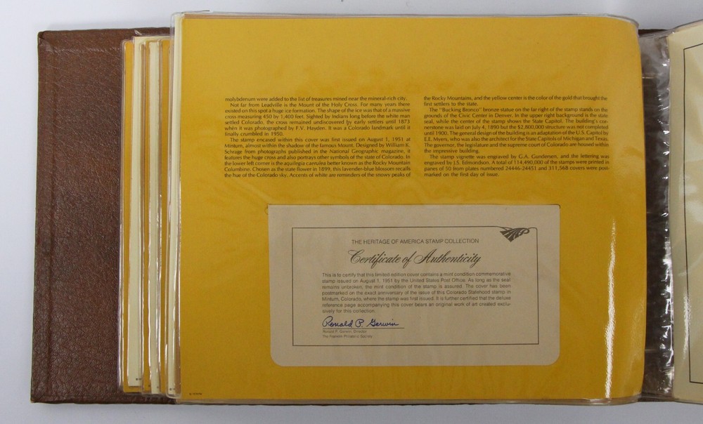 The Heritage of America Stamp Collection 17 Stamps & Envelopes