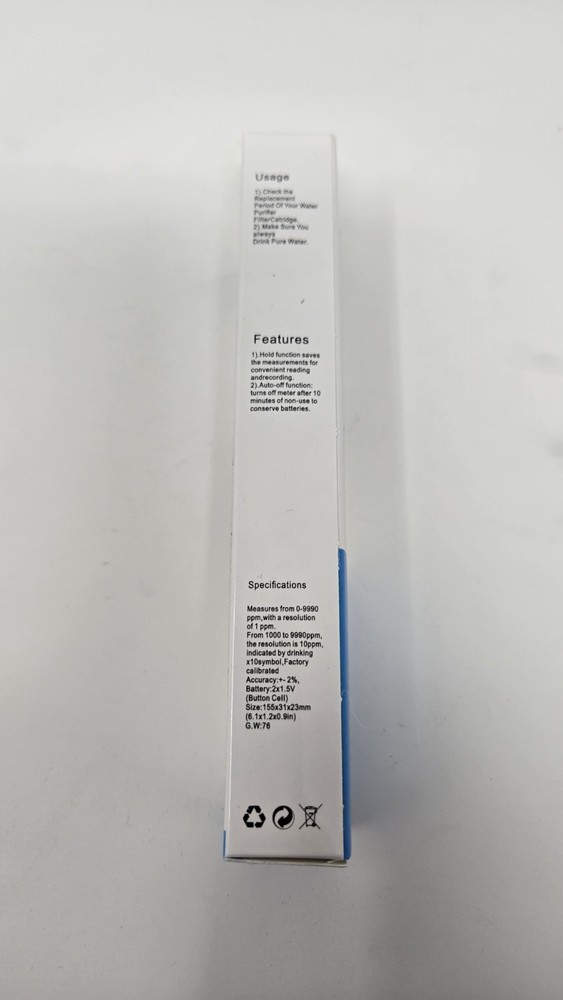 TDS 3 Meter 15 Pack Water PPM Meter