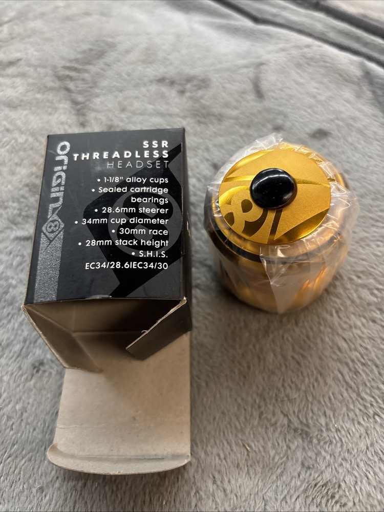 Origin8 SSR Threadless Headset, Gold Anodized 1   1/8