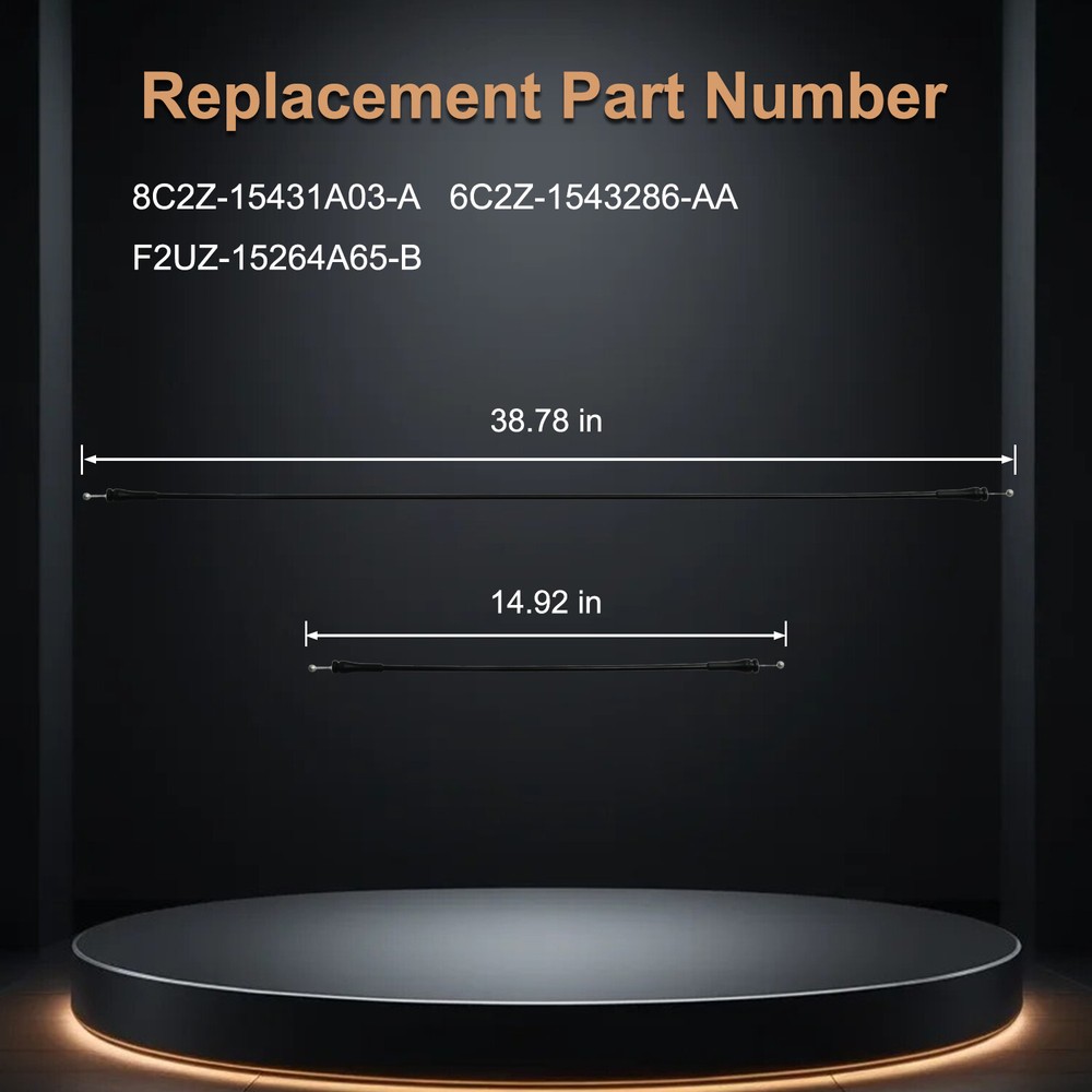 Left Side Hinged Door Latch Release Cable for 2003-2014 Ford E150 E250 E350 Van