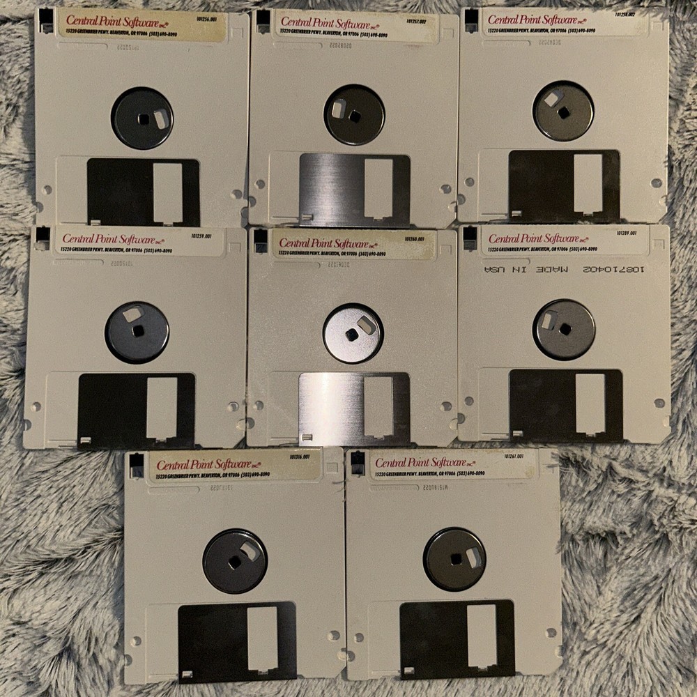 Central Point PC Tools 3.5” Floppy Disk Version 7 DOS + Windows Utilities