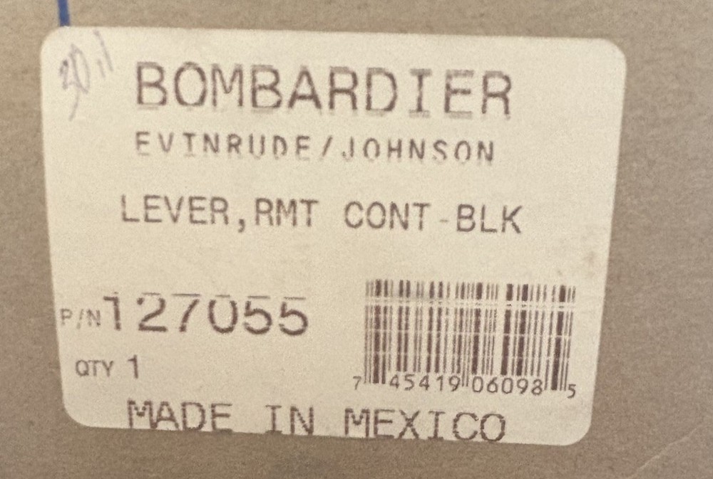 NOS OEM 127055  Johnson Evinrude remote throttle/shift handle