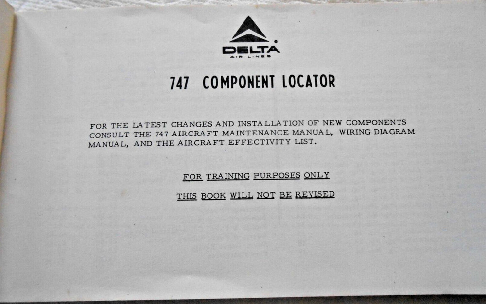 Boeing 747 Component Locator Guide for Delta Airlines