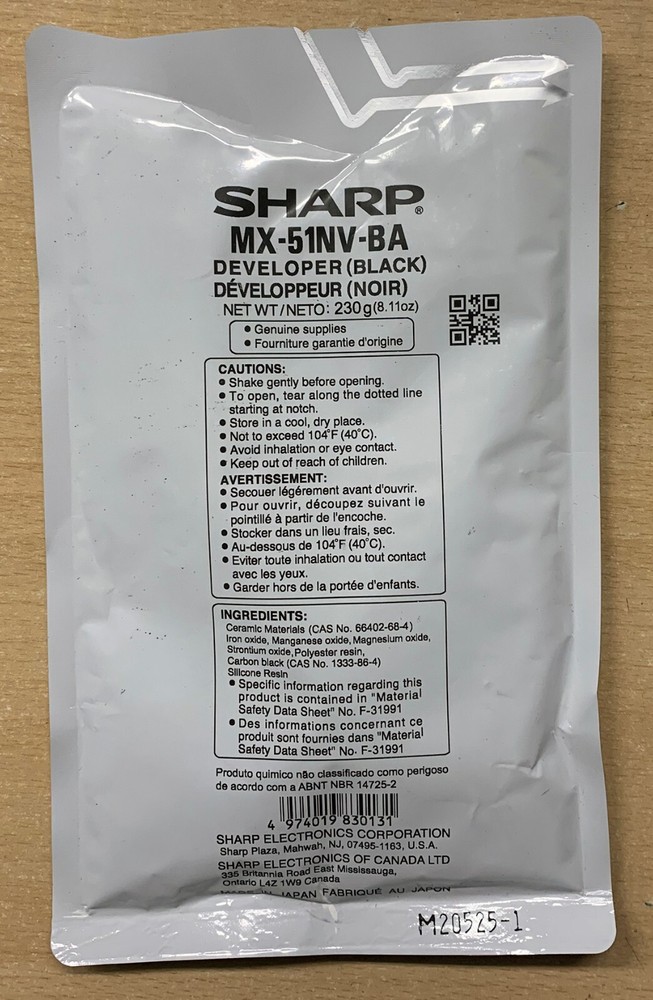 NEW Genuine Sharp MX-51NV-SA Developer Black