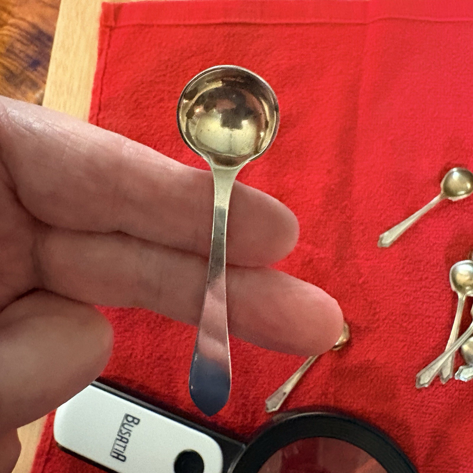 Sterling Silver Master Salt Spoon. Dominick & Haff. ‘Pointed Antique. 3". Nice.