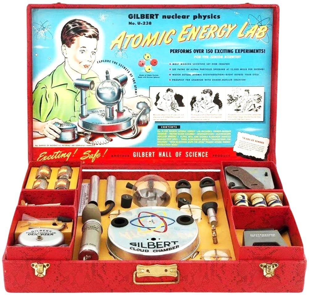 Vintage Atomic Energy Lab Kit Ephemera Magnet – 1950s Science Collectible
