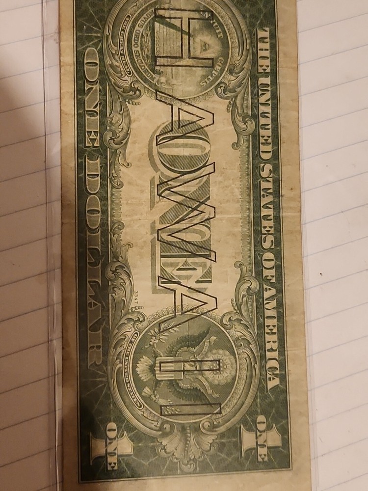 $1.00.1935-A HAWAII BROWN SEAL Front PRINT MISALIGNMENT ERROR