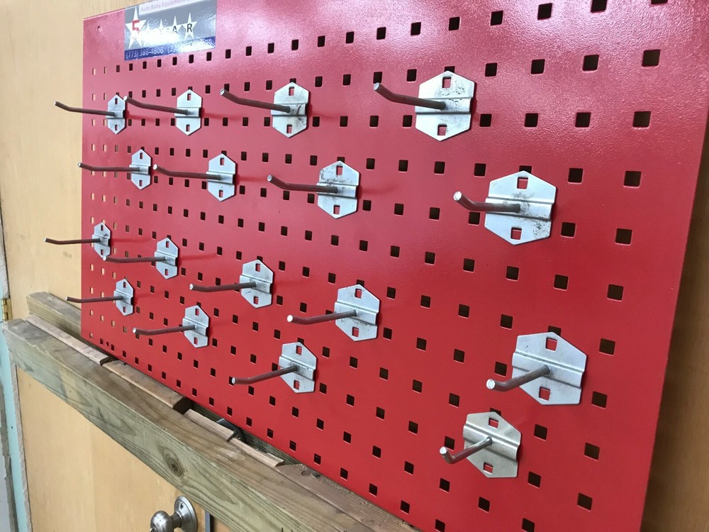 AUTO BODY FRAME MACHINE TOOL AND CLAMP BOARD WITH HANGERS!