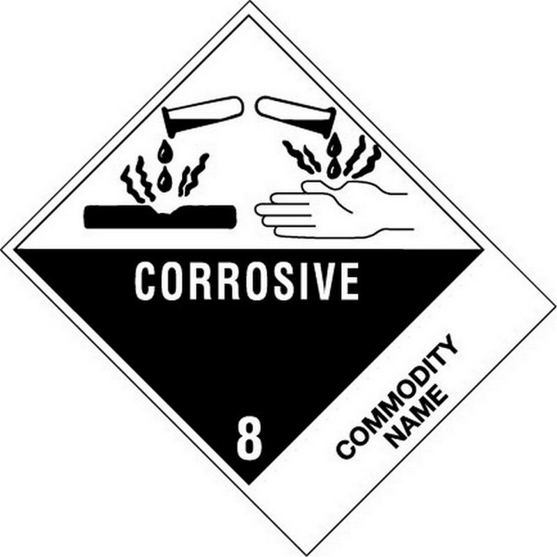 4" x 4-3/4" Corrosive Blank Labels (500 per Roll)