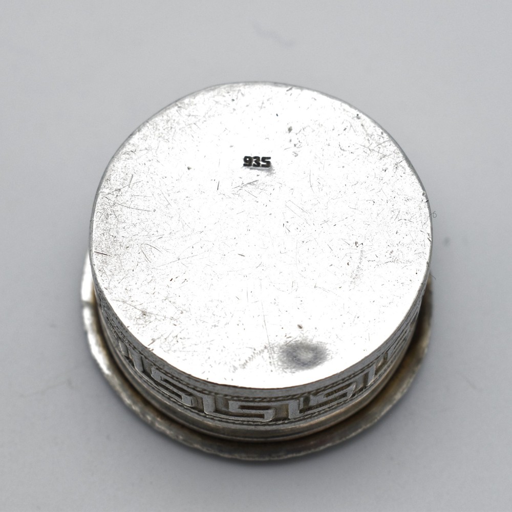 Vintage Scandinavian Solid Silver Heart Pill Box 935