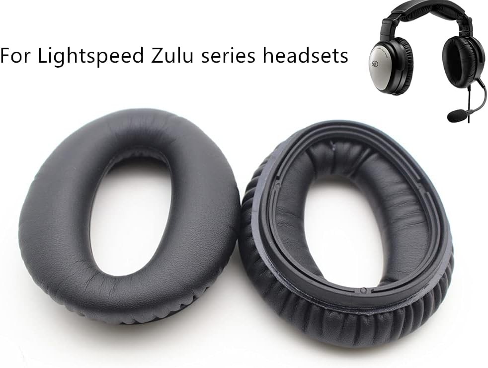 Replacement Ear Pads Soft Cushions Seals for Lightspeed Black