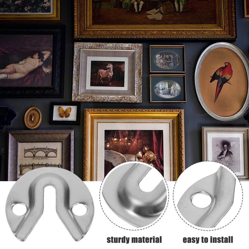 10 Pcs Flush Mount Bracket Picture Hangers for Frames Hardware Clips