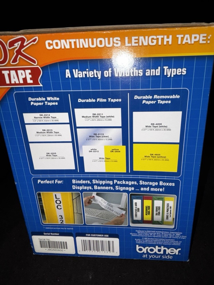 Brother QL-570 Thermal Label Printer USB High-Speed w Box Cables CD Instructions