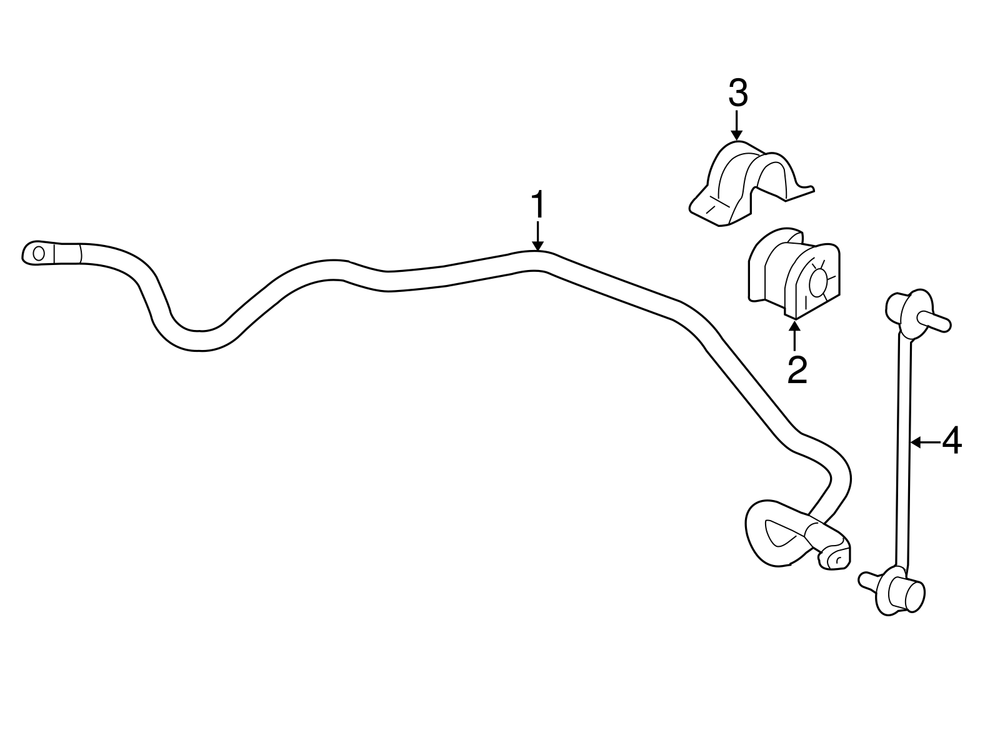 Genuine Left (Driver) Front Sway Bar Link 51325-TG7-A01