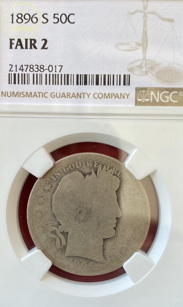 NGC FAIR-2 LOWBALL! 1896-S BARBER HALF