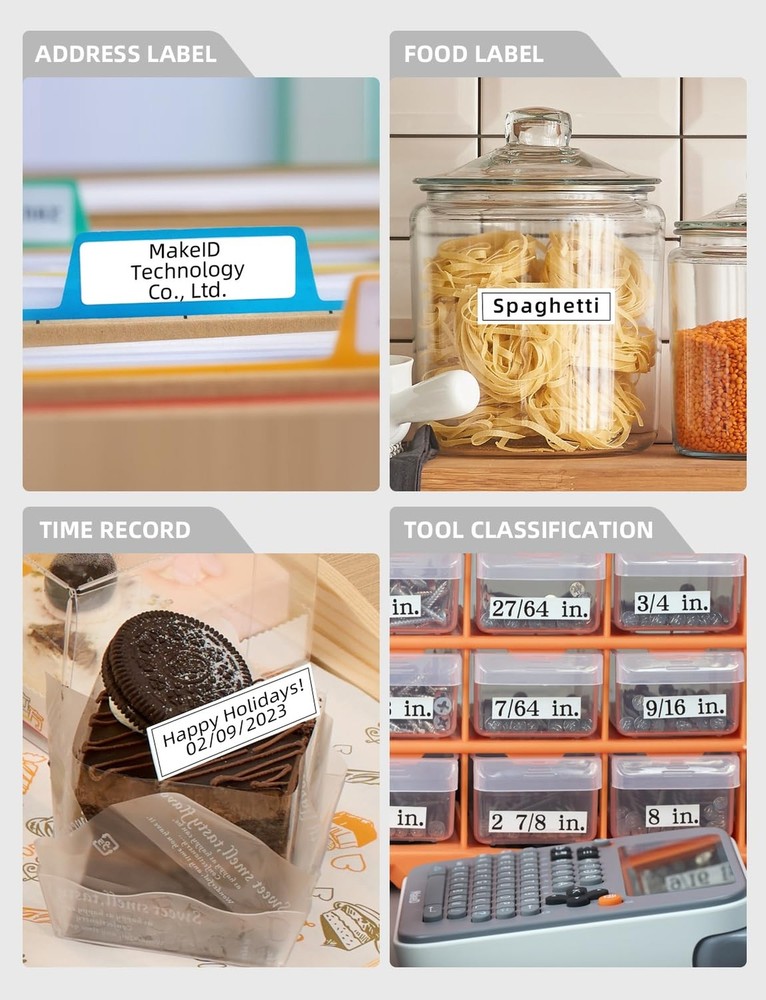 Makeid E1 Label Maker - Bluetooth Rechargeable Label Maker Machine - QWERTY K...