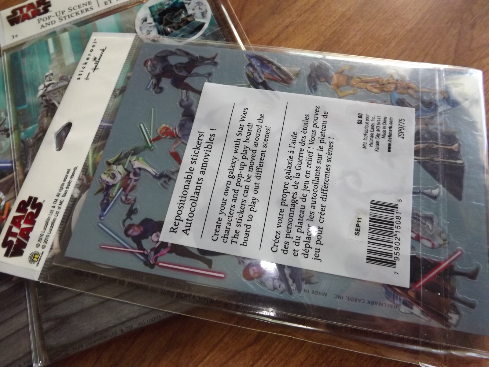 Hallmark Star Wars Stickeroni Pop Up Scene and Stickers Lot of 6 NEW Party Favor