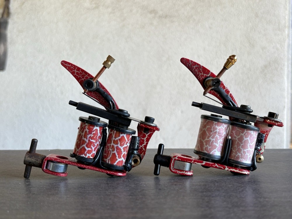 tattoo coil machine Red Crackle Set