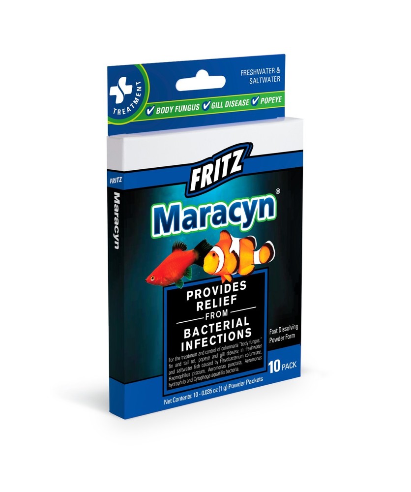 Fritz Maracyn Fish Medication for Bacterial Infections - 10 Pack
