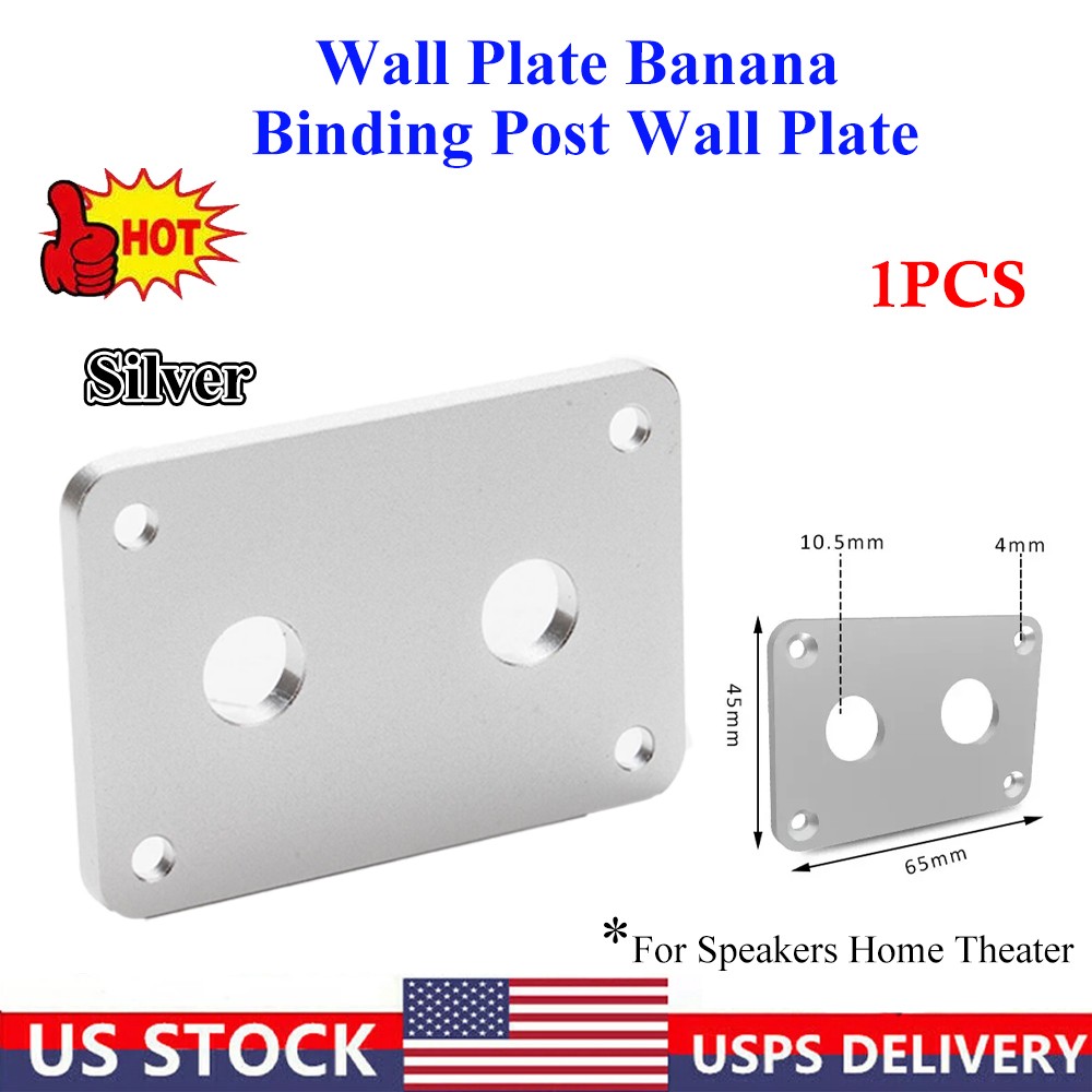 1PC Aluminum Banana Jack Socket Plate Binding Post & Speaker Panel Terminal Box
