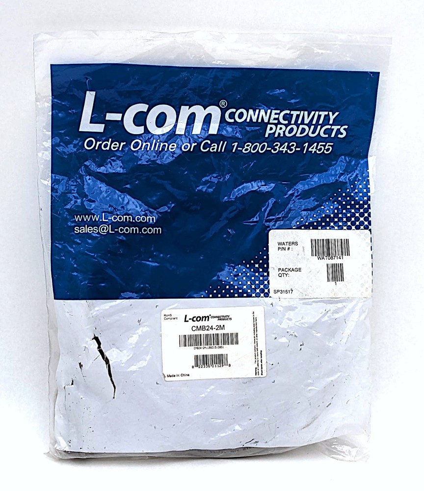 NEW L-Com CMB24-2M Molded IEEE-488 GPIB Cable 2m (6.5ft) Shielded Stackable NIP