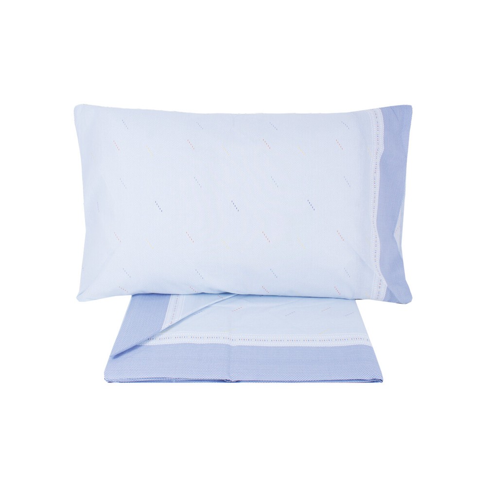 2 Seater Double Cotton Bed Sheet Set Above Under Pillowcase Celestial