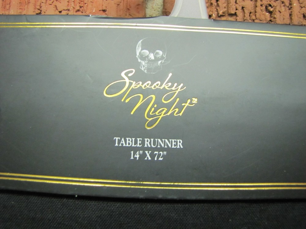SPOOKY NIGHTS SUGAR SKULL TABLE RUNNER 14" X 72" HALLOWEEN