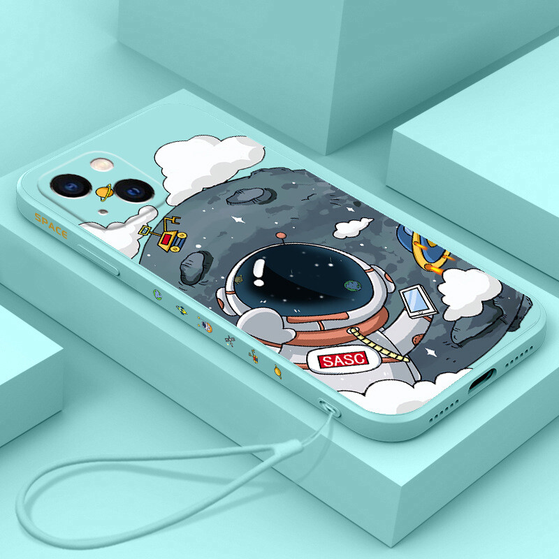 Rubik's Cube TPU Phone Case Side Astronaut