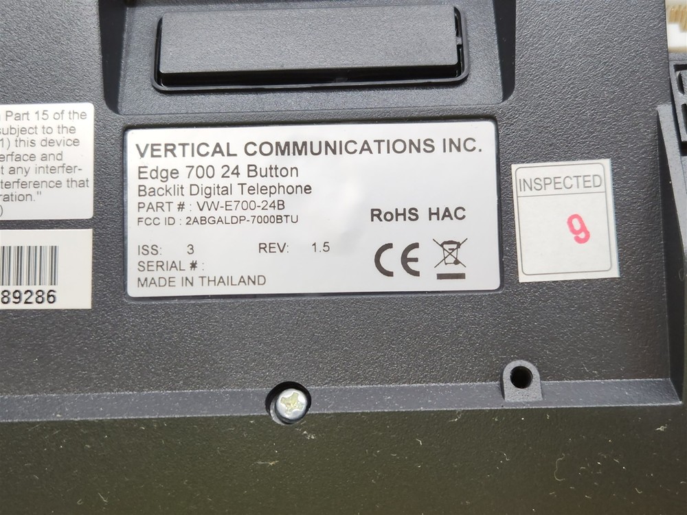 ⭐️⭐️⭐️⭐️⭐UNTESTED Vertical VW-E700-24B Edge 24 Button Speaker Display Phone Base