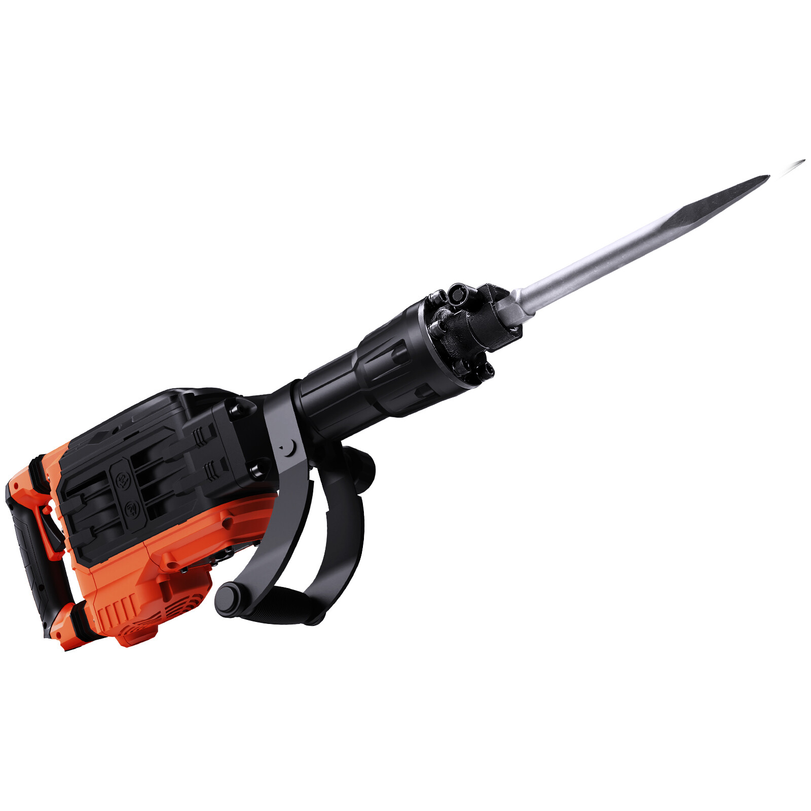 VEVOR Demolition Jack Hammer Concrete Breaker 3500W Electric 2 Chisel Bits Black