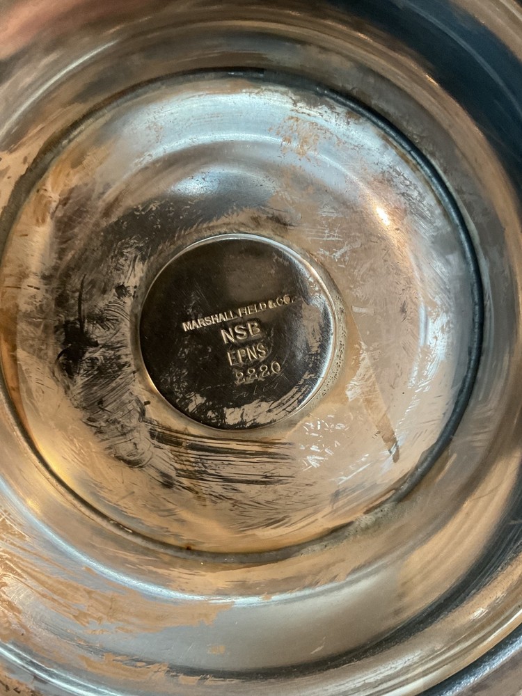 Vintage Marshall Fields Co Silverplated Water Pitcher With Engraved Letter D