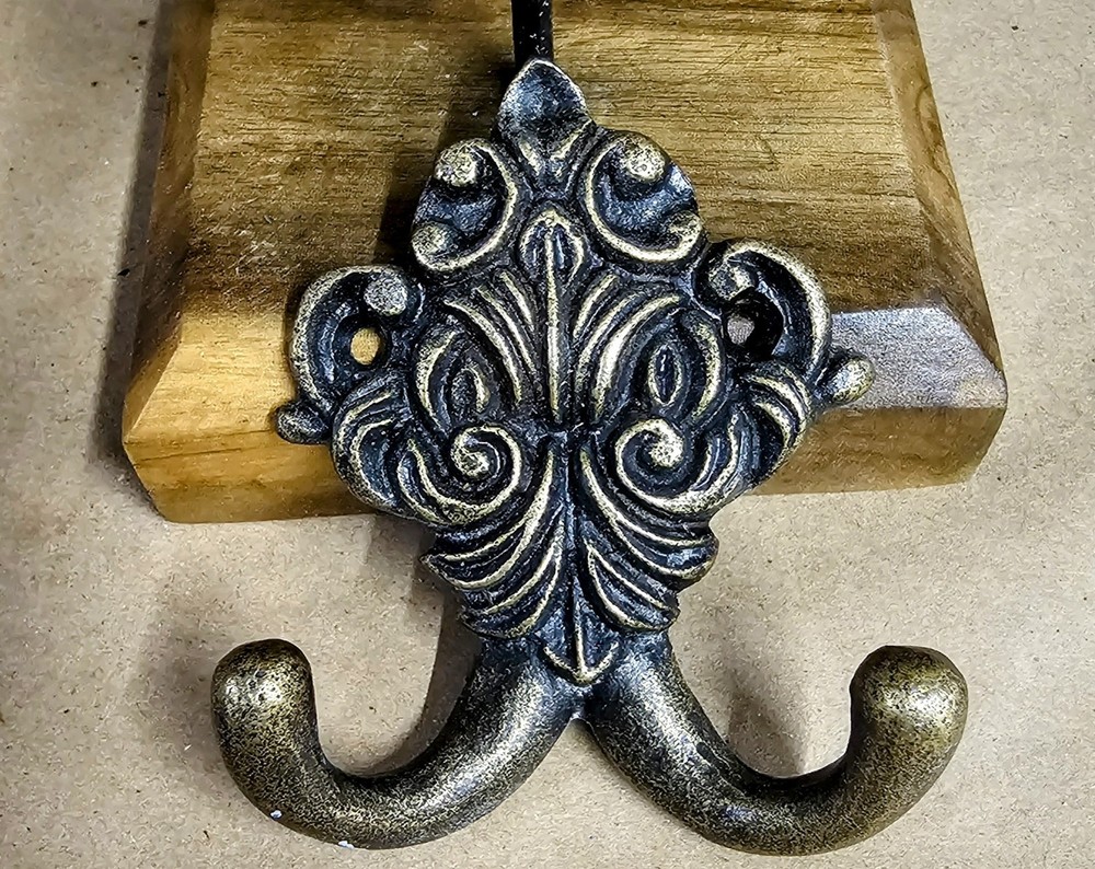 3 Vintage Victorian Cast Iron Wall Hooks