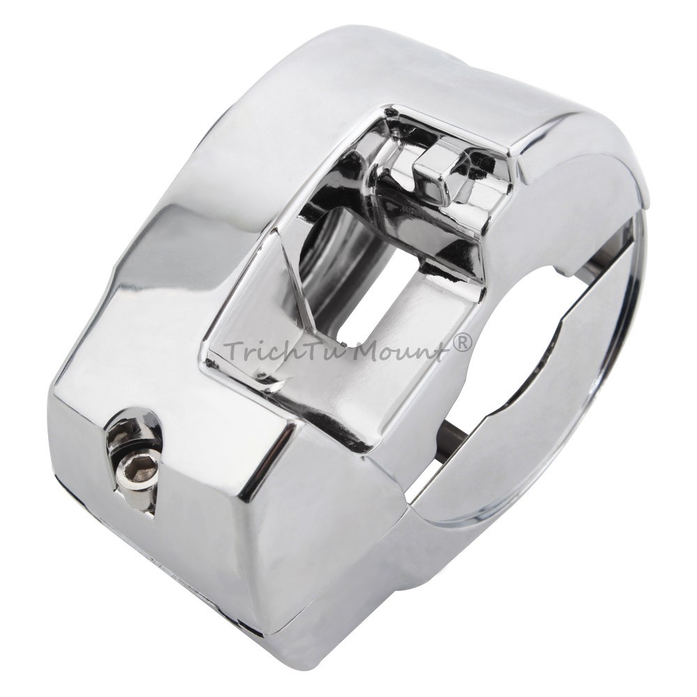 A Pair Chrome Switches Housing Cover For Harley Touring Street Glide 2014-2023