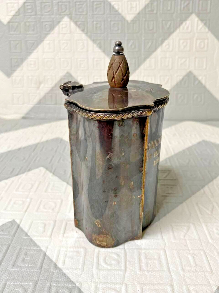 1960's Tea Caddy / Cigarette Box IFS Israel Freeman and Sons Italy Silverplate