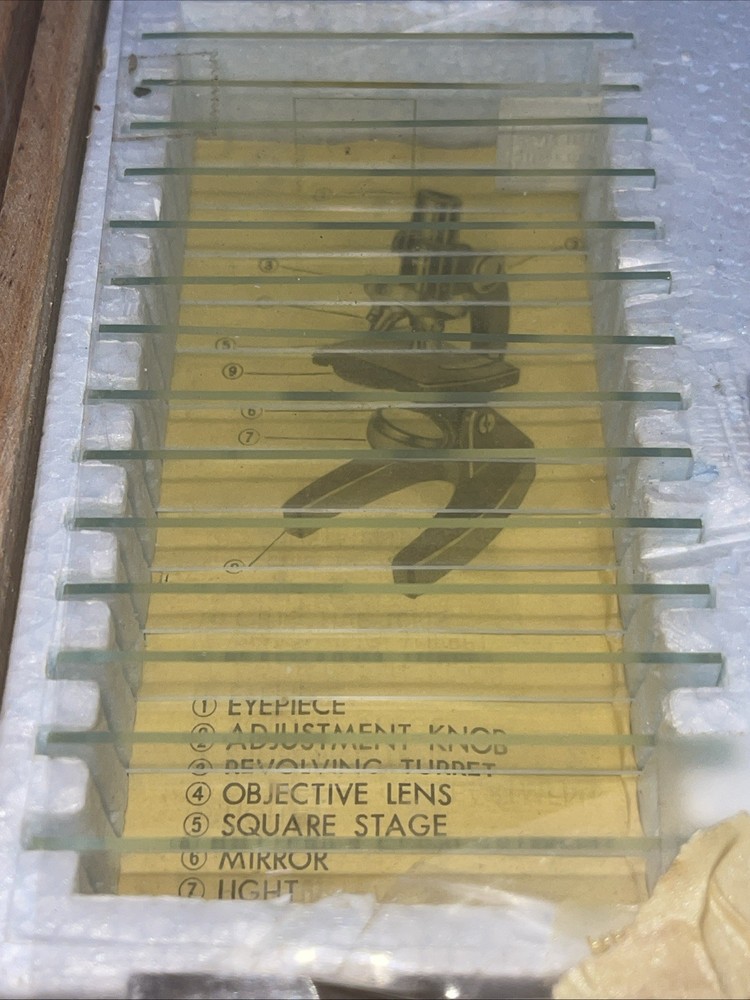 VTG Y.K.S. Compound Student Microscope with Case and Accessories. Complete Set