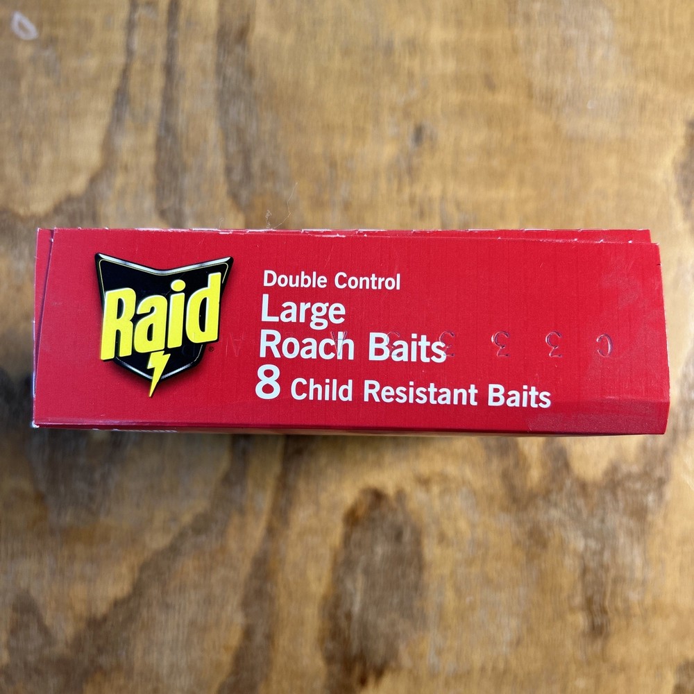 2 Pack - Raid Large Roach Baits Double Control Defense System 8 Baits/Pack