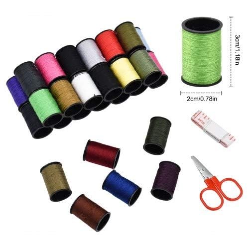 100pcs Sewing Thread Tools Kit - 64 Rolls Machine Thread Spools 30pcs Needles...