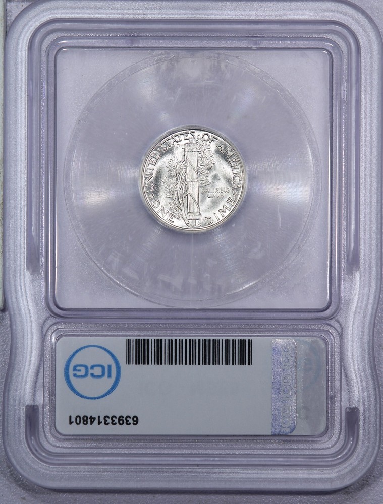 1935 Mercury Dime 10C ICG MS66