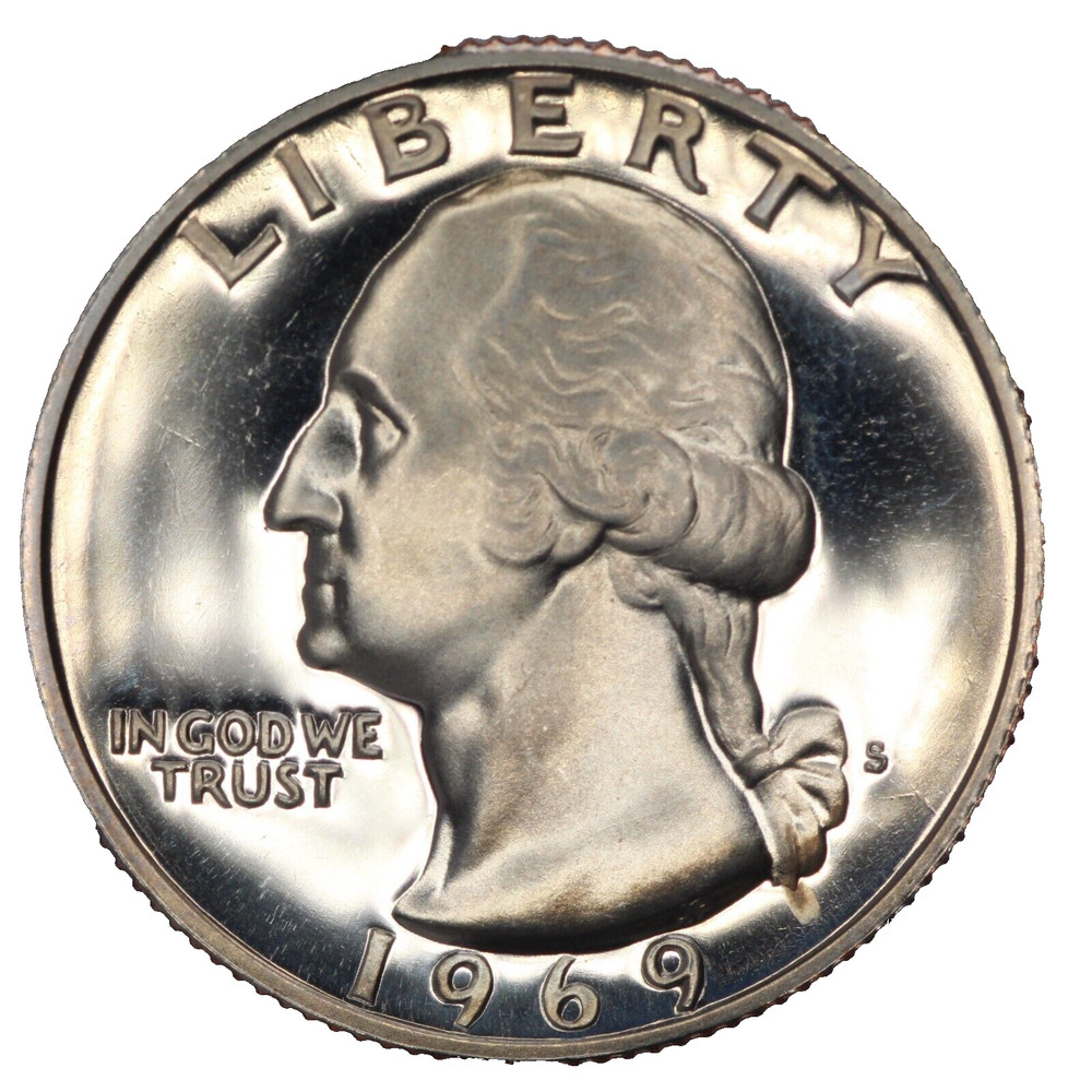 1969 S Clad Proof Washington Quarter UNCIRCULATED DCAM