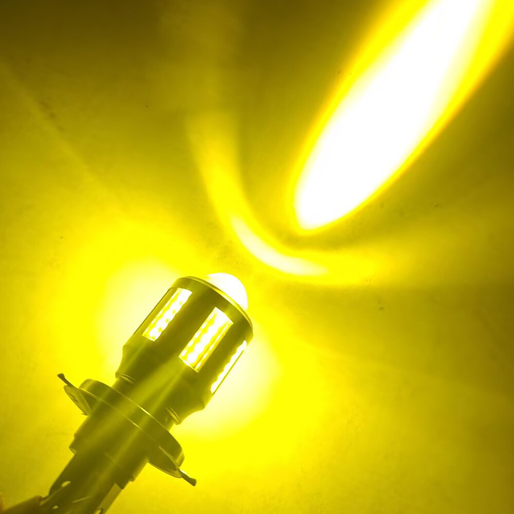 AUXITO Motorcycle H4 9003 LED Headlight High Low Beam 3000K 6500K Bulb Projector