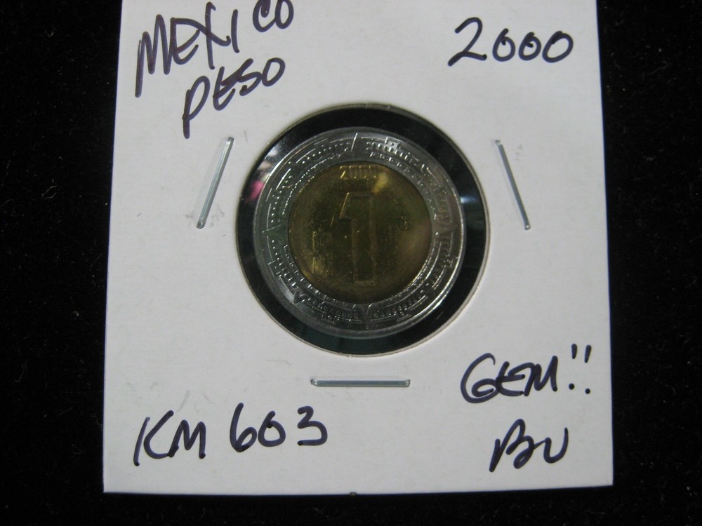 2000 MEXICO PESO KM-603 BI METALLIC GEM!! BU