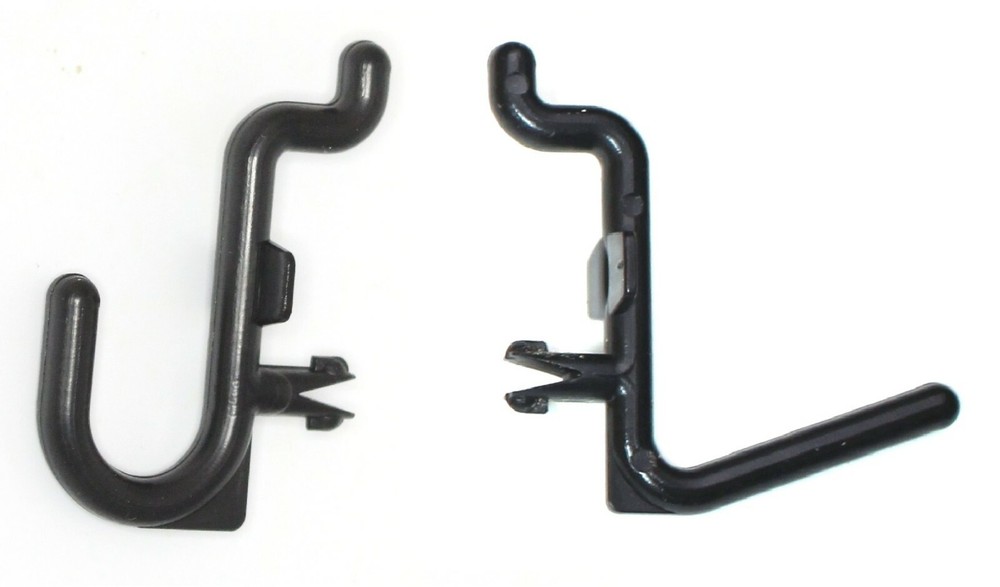 Plastic Black J & L Style Pegboard Hooks Kit - 250 Pack PEGBOARD NOT INCLUDED
