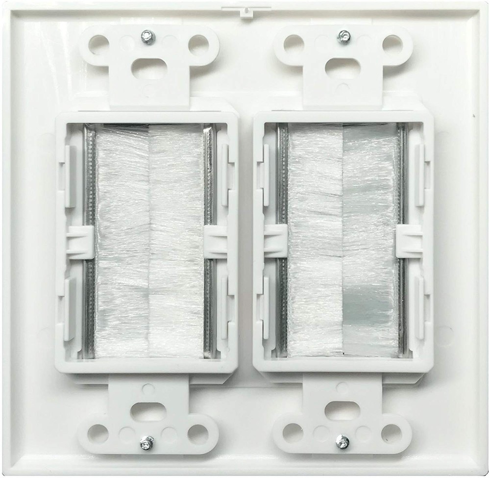 Universal wall plate professional look Dual Brush